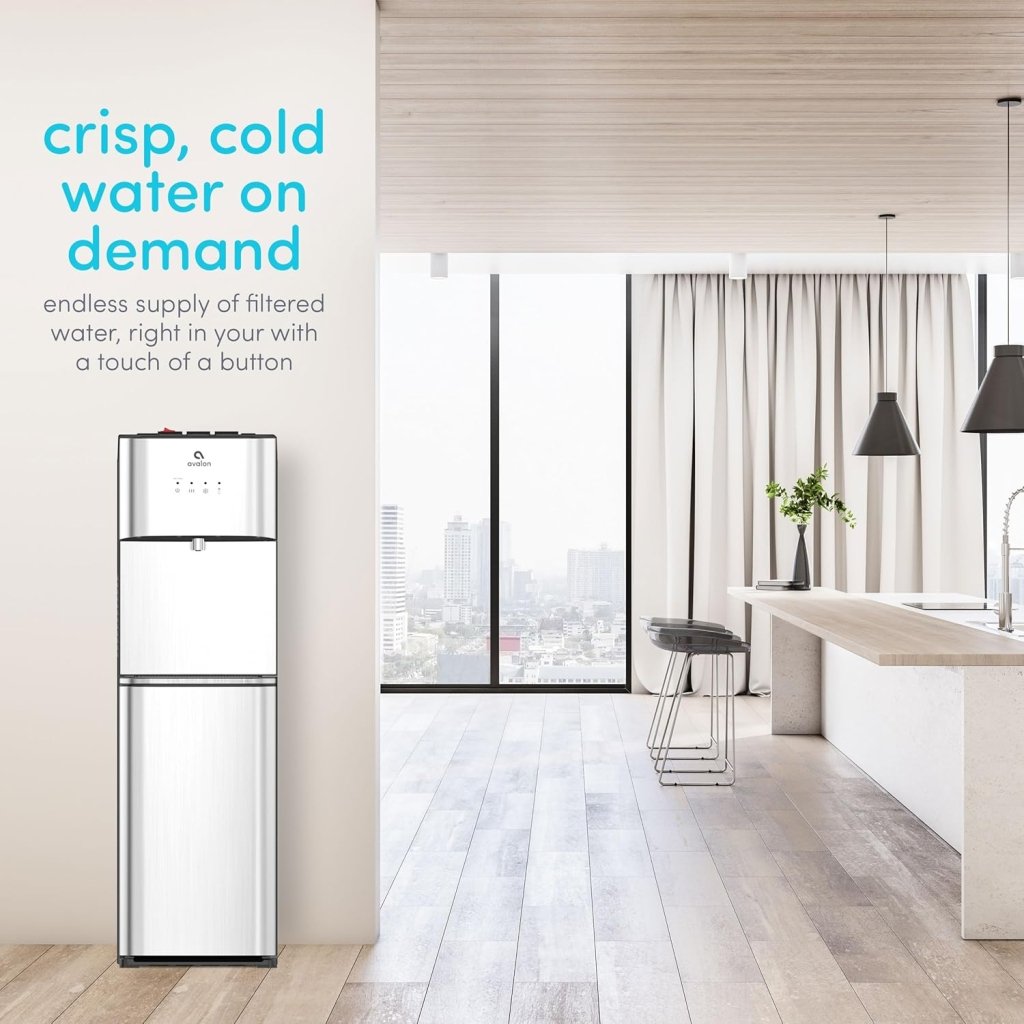 Avalon Bottom Loading Water Cooler Water Dispenser with BioGuard - 3 Temperature Settings - Hot, Cold & Room Water, Durable Stainless Steel Construction, Anti - Microbial Coating - UL Listed - Wigtrends