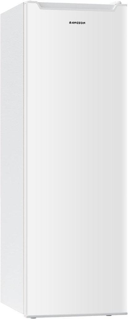 BANGSON Upright Freezer, 7.0 Cu.ft Stand Up Freezer, Convertible Upright Freezer/Refrigerator, Single Door for Kitchen,Garage, Office, Apartment, Silver - Wigtrends