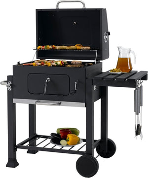 Barbecue a carbonella Toronto Click antracite/acciaio inossidabile - Wigtrends