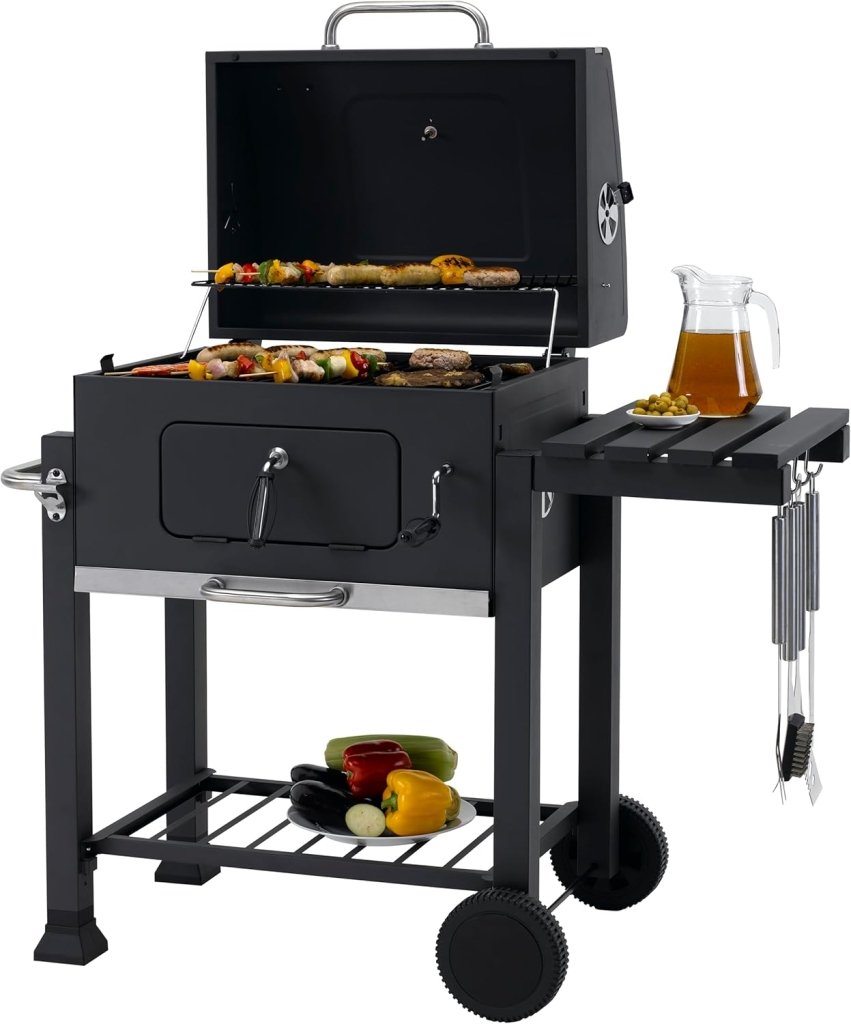 Barbecue a carbonella Toronto Click antracite/acciaio inossidabile - Wigtrends