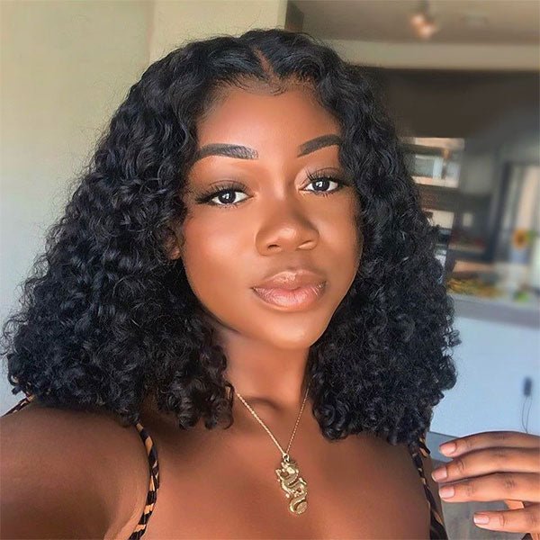 Beginner Friendly Curly Bob Human Hair - Wigtrends