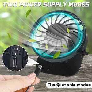 Berlune Men Sun Hat with 2 Solar Fan Fishing Wide Brim Sun Hat for Outdoor Summer Camping Beach, USB & Solar Powered - Wigtrends