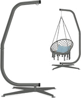 Best Choice Products Metal Hanging Hammock C - Stand for Chair/Weather - Resistant Finish, Offset Base - Stand Only - Black - Wigtrends