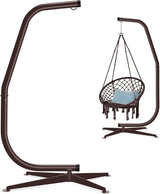 Best Choice Products Metal Hanging Hammock C - Stand for Chair/Weather - Resistant Finish, Offset Base - Stand Only - Black - Wigtrends