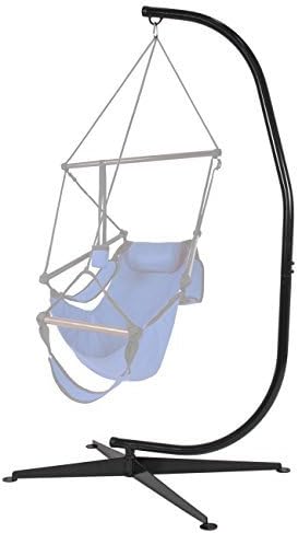 Best Choice Products Metal Hanging Hammock C - Stand for Chair/Weather - Resistant Finish, Offset Base - Stand Only - Black - Wigtrends