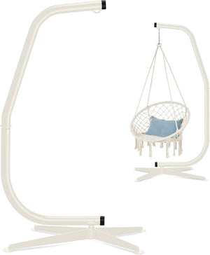 Best Choice Products Metal Hanging Hammock C - Stand for Chair/Weather - Resistant Finish, Offset Base - Stand Only - Black - Wigtrends