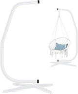 Best Choice Products Metal Hanging Hammock C - Stand for Chair/Weather - Resistant Finish, Offset Base - Stand Only - Black - Wigtrends
