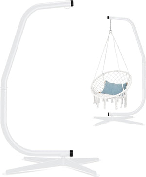 Best Choice Products Metal Hanging Hammock C - Stand for Chair/Weather - Resistant Finish, Offset Base - Stand Only - Black - Wigtrends