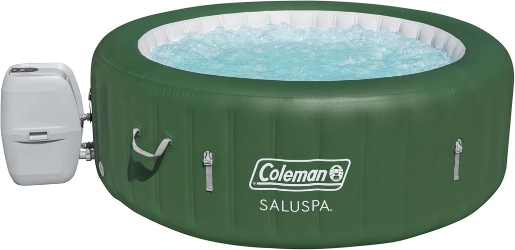 Bestway Palm Springs 4 to 6 Person EnergySense Smart AirJet Plus Inflatable Hot Tub Outdoor Spa with 140 AirJets and Insulated Cover - Wigtrends
