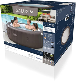 Bestway SaluSpa Miami EnergySense AirJet Inflatable Hot Tub Spa (71" x 26") | Portable Hot Tub with 2 Covers (1 Energy - Efficient Thermal Cover and 1 Standard Cover) | Fits Up to 2 - 4 Persons | Black - Wigtrends