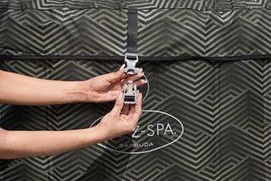 Bestway SaluSpa Miami EnergySense AirJet Inflatable Hot Tub Spa (71" x 26") | Portable Hot Tub with 2 Covers (1 Energy - Efficient Thermal Cover and 1 Standard Cover) | Fits Up to 2 - 4 Persons | Black - Wigtrends