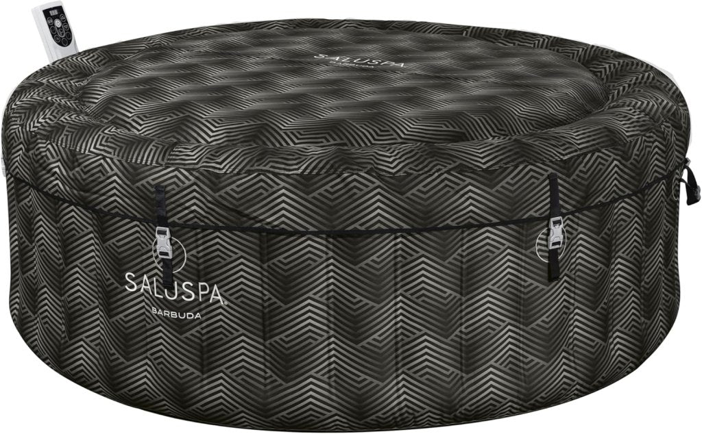 Bestway SaluSpa Miami EnergySense AirJet Inflatable Hot Tub Spa (71" x 26") | Portable Hot Tub with 2 Covers (1 Energy - Efficient Thermal Cover and 1 Standard Cover) | Fits Up to 2 - 4 Persons | Black - Wigtrends