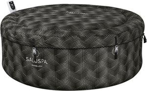 Bestway SaluSpa Miami EnergySense AirJet Inflatable Hot Tub Spa (71" x 26") | Portable Hot Tub with 2 Covers (1 Energy - Efficient Thermal Cover and 1 Standard Cover) | Fits Up to 2 - 4 Persons | Black - Wigtrends