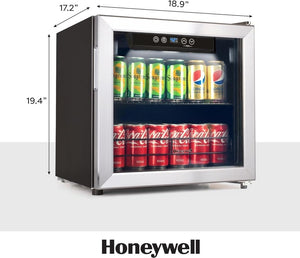 Beverage Refrigerator and Cooler, 115 Can Mini Fridge with Glass Door for Soda Beer or Wine for Office or Bar with Adjustable Removable Shelving - Wigtrends