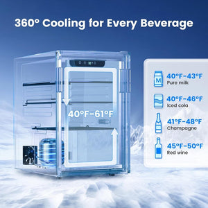 Beverage Refrigerator Cooler - 126 Can Mini Fridge Glass Door for Drinks Soda Beer Wine - Small Refrigerator for Office Bedroom Home Bar, 4 Adjustable Shelves, 3.2 Cu.Ft, Silver - Wigtrends