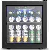 Beverage Refrigerator Cooler - 126 Can Mini Fridge Glass Door for Drinks Soda Beer Wine - Small Refrigerator for Office Bedroom Home Bar, 4 Adjustable Shelves, 3.2 Cu.Ft, Silver - Wigtrends