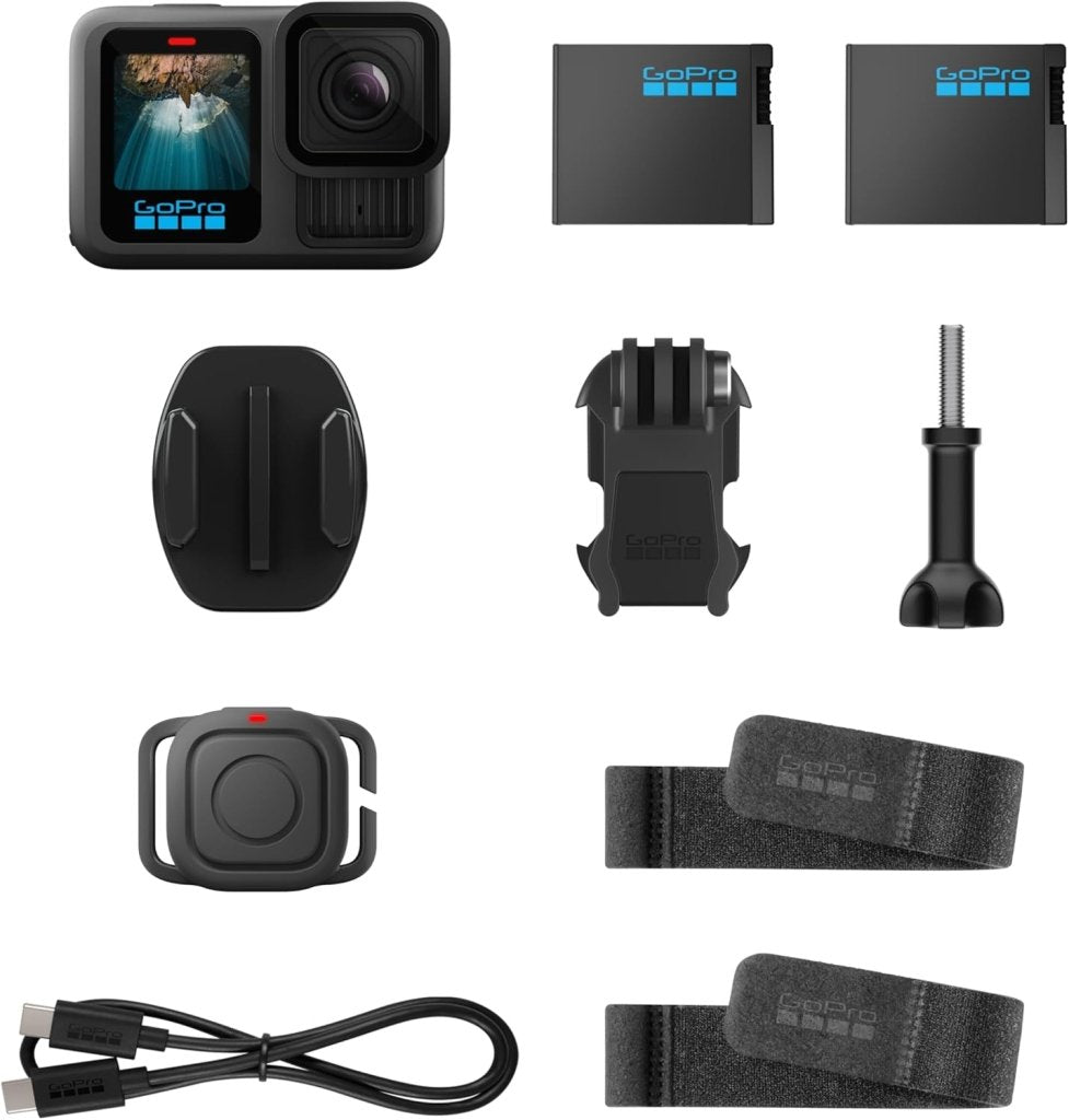 Black - Waterproof Action Camera with 5.3K60 Video, 27MP Photo + Compatability with HB - Series Lenses - Wigtrends