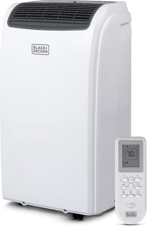 BLACK+DECKER 10,000 BTU Portable Air Conditioner for Rooms up to 450 Sq. with Remote Control, White - Wigtrends