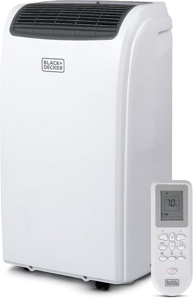 BLACK+DECKER 10,000 BTU Portable Air Conditioner for Rooms up to 450 Sq. with Remote Control, White - Wigtrends