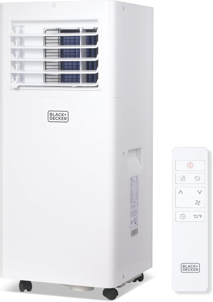 BLACK+DECKER 10,000 BTU Portable Air Conditioner for Rooms up to 450 Sq. with Remote Control, White - Wigtrends