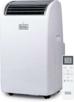 BLACK+DECKER 10,000 BTU Portable Air Conditioner for Rooms up to 450 Sq. with Remote Control, White - Wigtrends