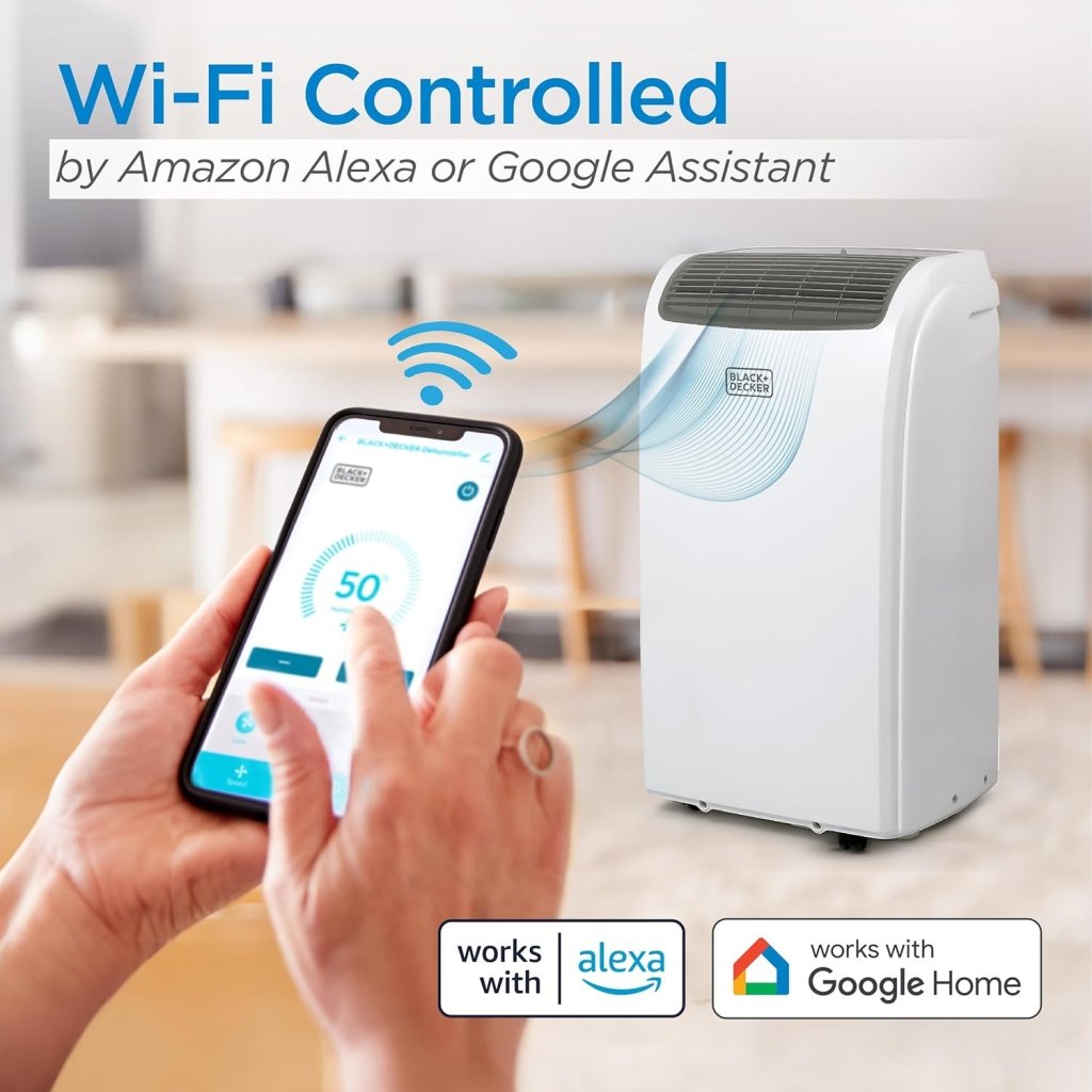 BLACK+DECKER 10,000 BTU Portable Air Conditioner for Rooms up to 450 Sq. with Remote Control, White - Wigtrends