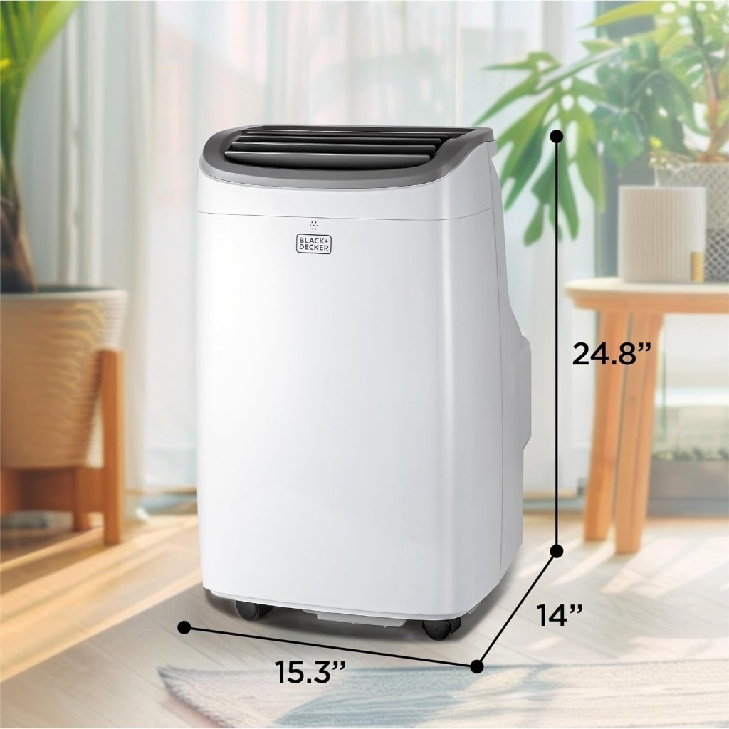 BLACK+DECKER 10,000 BTU Portable Air Conditioner for Rooms up to 450 Sq. with Remote Control, White - Wigtrends