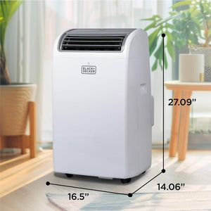 BLACK+DECKER 10,000 BTU Portable Air Conditioner for Rooms up to 450 Sq. with Remote Control, White - Wigtrends