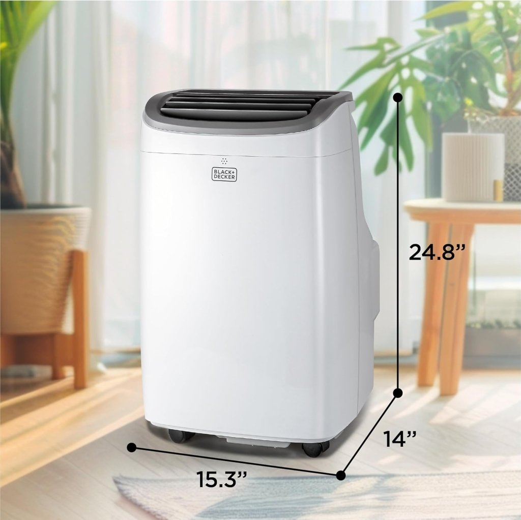 BLACK+DECKER 10,000 BTU Portable Air Conditioner for Rooms up to 450 Sq. with Remote Control, White - Wigtrends