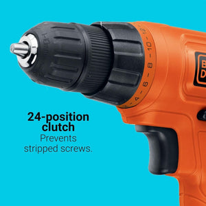 BLACK+DECKER 20V MAX POWERCONNECT Power Drill Cordless Drill Driver Electric Screwdriver with 30 Piece Bit Set and Drivers Kit, Battery and Charger Included (LD120VA) - Wigtrends