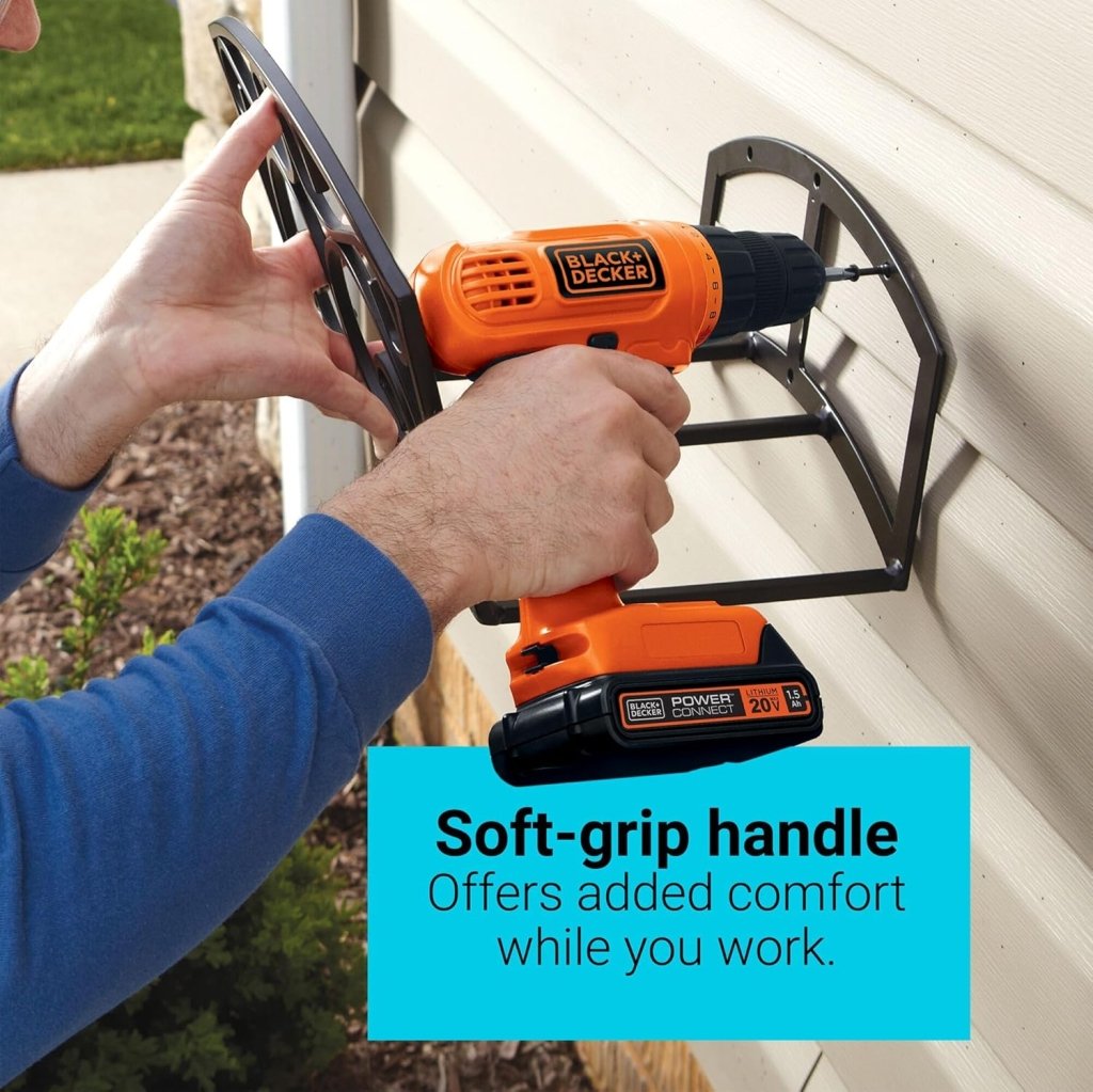 BLACK+DECKER 20V MAX POWERCONNECT Power Drill Cordless Drill Driver Electric Screwdriver with 30 Piece Bit Set and Drivers Kit, Battery and Charger Included (LD120VA) - Wigtrends