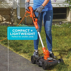 BLACK+DECKER 3 - in - 1 Corded Lawn Mower, String Trimmer & Edger, 12 - Inch (BESTA512CM) - Wigtrends