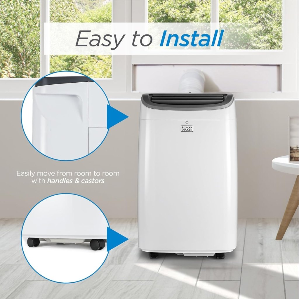 BLACK+DECKER 8,000 BTU Portable Air Conditioner for Rooms up to 350 Sq - Wigtrends