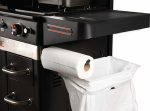 Blackstone 1962 Air Fryer Combo & Two Burners Stainless Steel Gas Hood, Wheels, Two Side Shelf – Heavy Duty Outdoor Griddle Station for Backyard, Patio, 28 inch Black - Wigtrends
