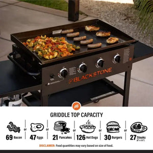 Blackstone 4 - Burner 36" Griddle Cooking Station with Side Shelves - Wigtrends