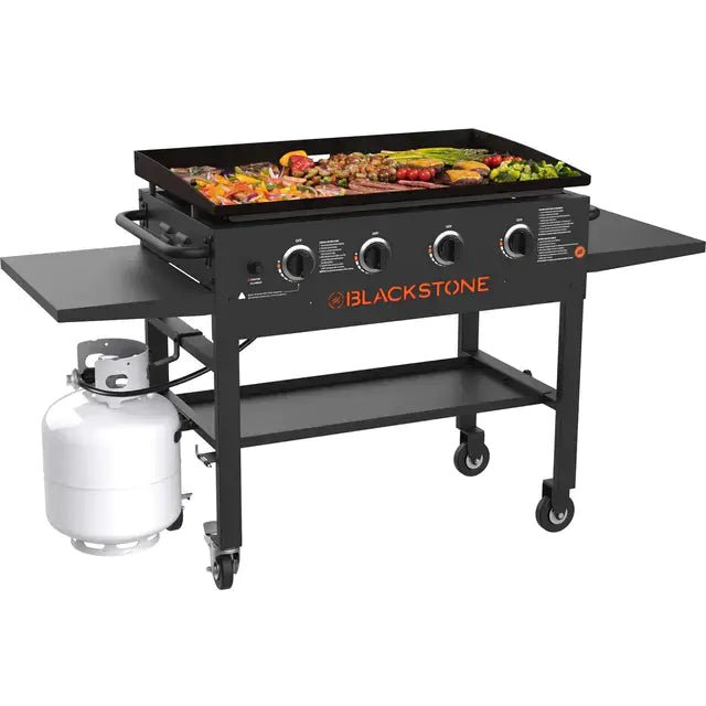 Blackstone 4 - Burner 36" Griddle Cooking Station with Side Shelves - Wigtrends