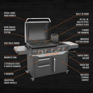 Blackstone ProSeries 5 Burner 28" Propane Griddle with Range Top - Wigtrends