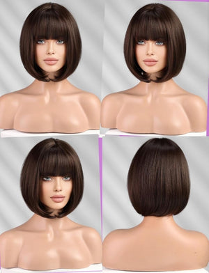 Blonde Bob Wigs for Women Human Hair Wigs with Bangs - Wigtrends