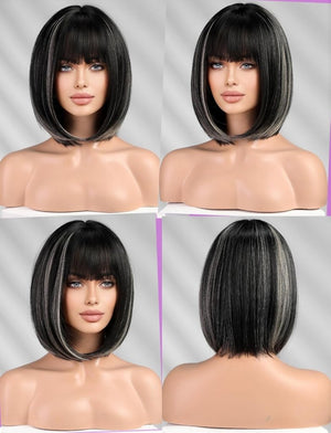 Blonde Bob Wigs for Women Human Hair Wigs with Bangs - Wigtrends