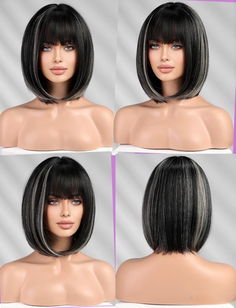 Blonde Bob Wigs for Women Human Hair Wigs with Bangs - Wigtrends