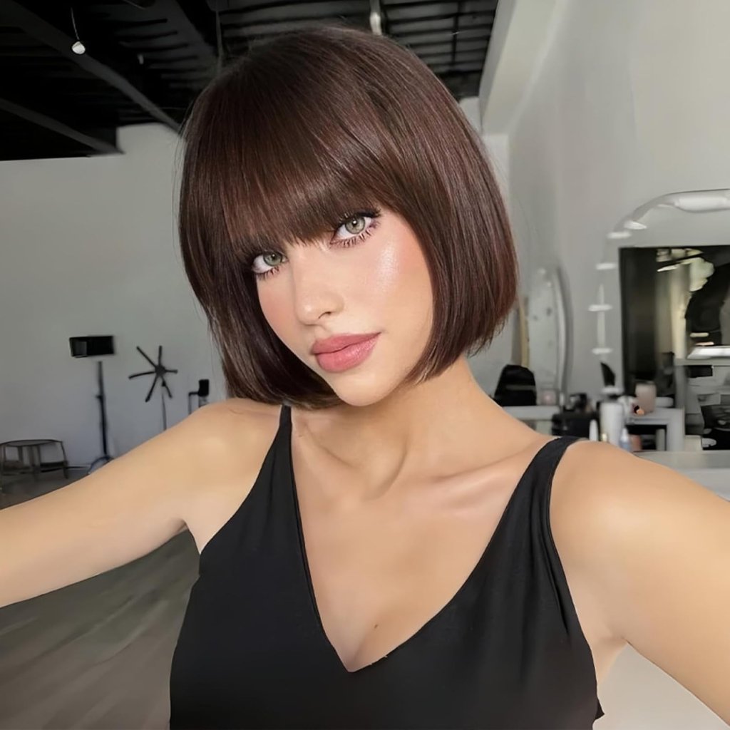 Blonde Bob Wigs for Women Human Hair Wigs with Bangs - Wigtrends