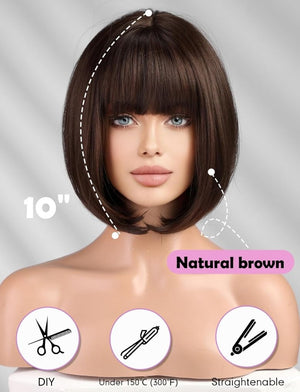 Blonde Bob Wigs for Women Human Hair Wigs with Bangs - Wigtrends