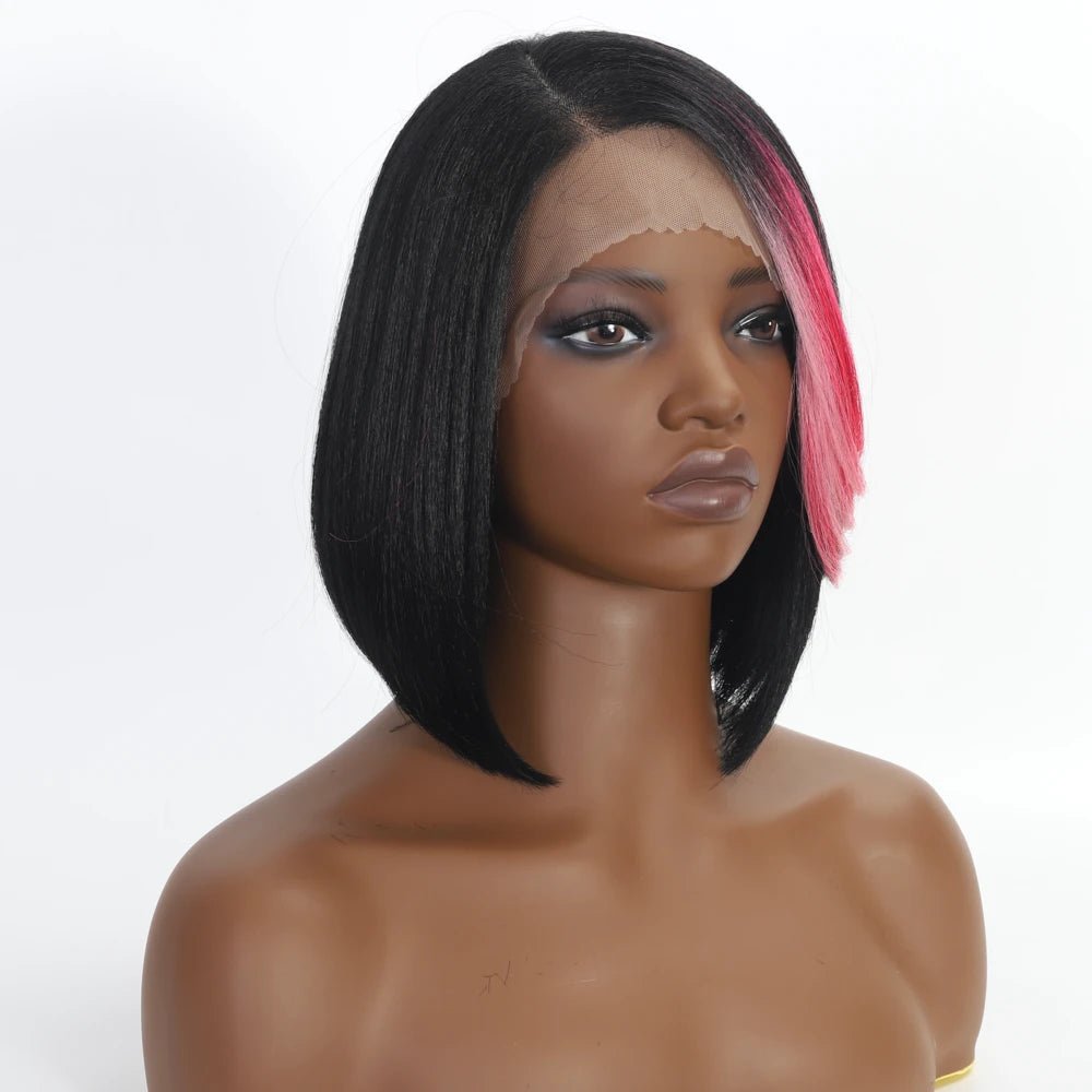 Bob Short Straight Synthetic Lace Front Wigs - Wigtrends