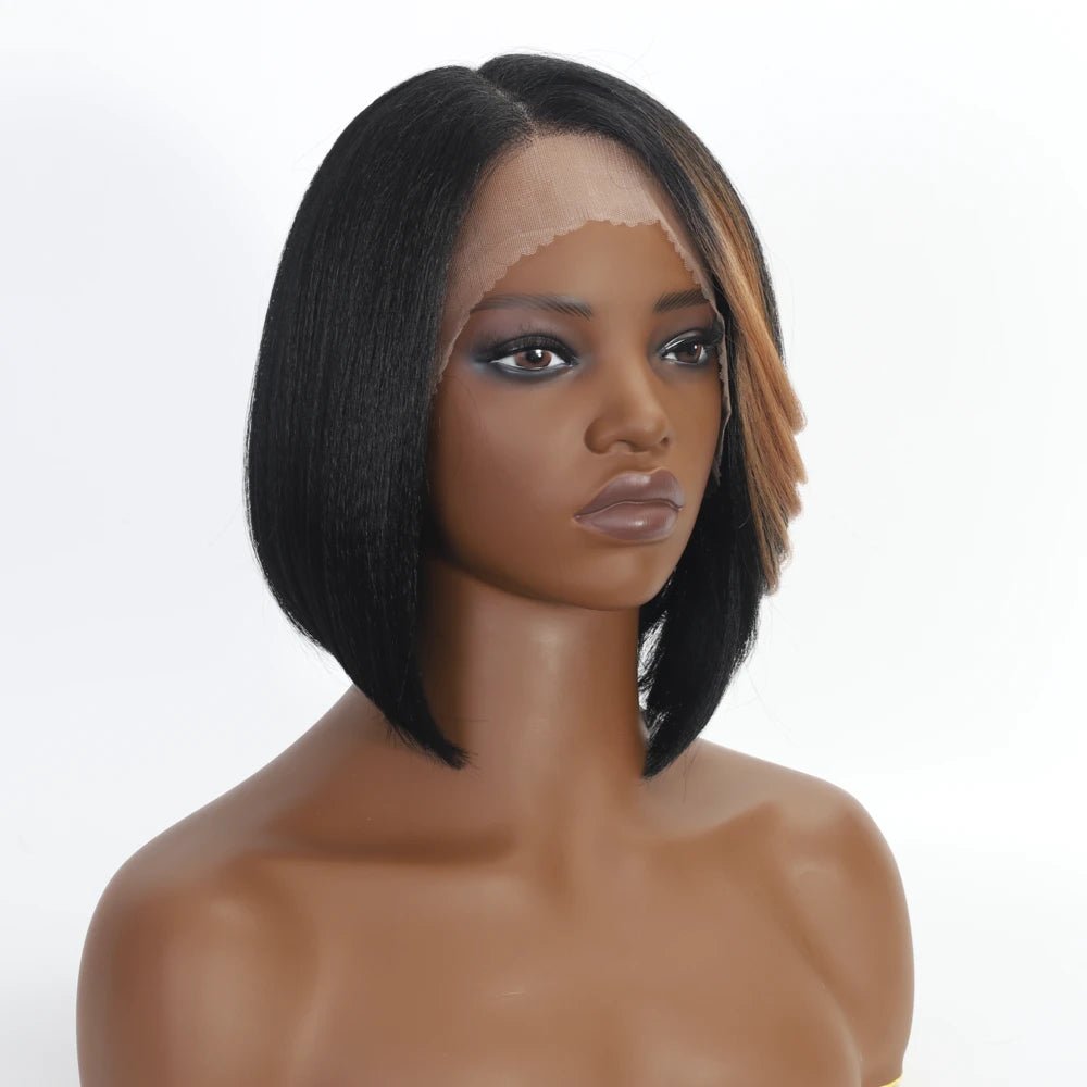 Bob Short Straight Synthetic Lace Front Wigs - Wigtrends