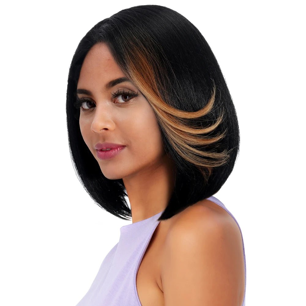 Bob Short Straight Synthetic Lace Front Wigs - Wigtrends