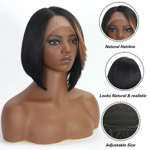 Bob Short Straight Synthetic Lace Front Wigs - Wigtrends