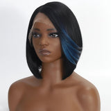 Bob Short Straight Synthetic Lace Front Wigs - Wigtrends