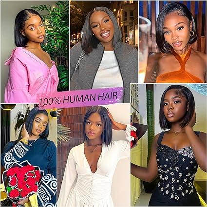 Bob Wig Human Hair 13x4 HD Lace Front Free Part Wigs Lace Frontal Short Straight Bob Wigs - Wigtrends