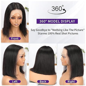 Bob Wig Human Hair 13x4 HD Lace Front Free Part Wigs Lace Frontal Short Straight Bob Wigs - Wigtrends