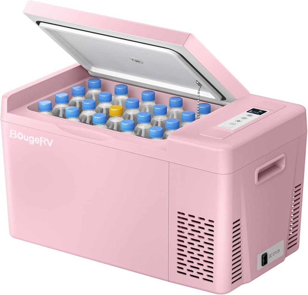 BougeRV 12 Volt Refrigerator 12V Car Fridge 23 Quart Portable Freezer Compressor Cooler 12/24V DC 110~240 Volt AC for Truck Van RV Camper SUV Travel Camping Road Trips Tailgating - 8℉~50℉ - Wigtrends